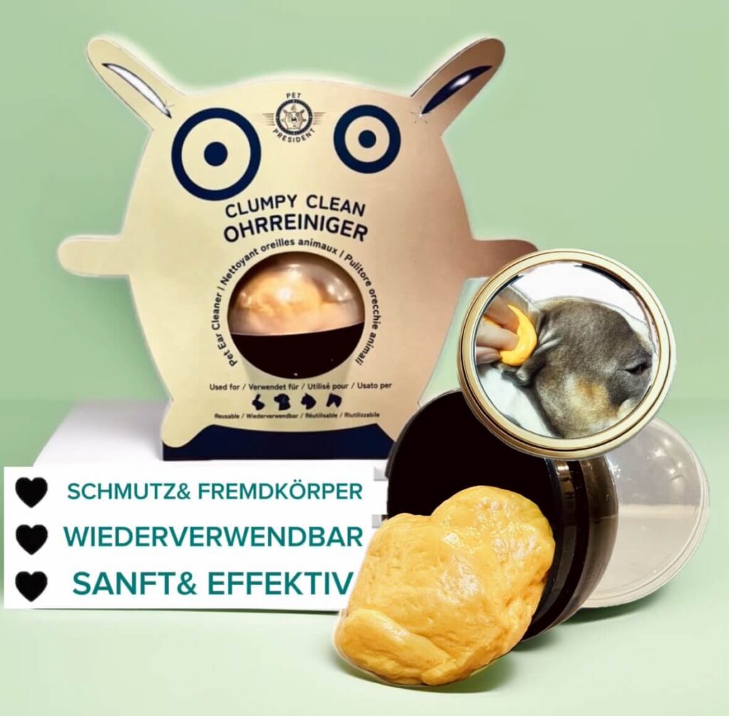Ohrreiniger Clumpy Clean für Hunde und Katzen- sanft, wiederverwendbar und flexibel